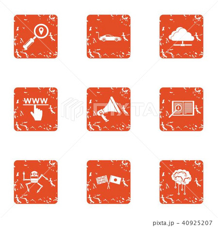 Importance of access icons set, grunge style Importance of access icons set, grunge style 40925207