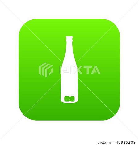 Empty wine bottle icon digital green Empty wine bottle icon digital green 40925208