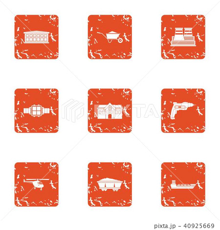 Bring the material icons set, grunge style Bring the material icons set, grunge style 40925669