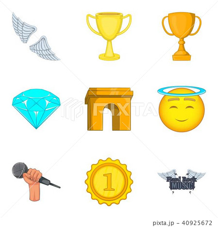 Seizure icons set, cartoon style Seizure icons set, cartoon style 40925672