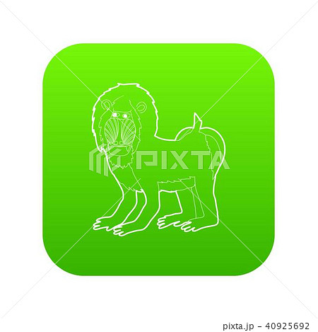 Mandrill icon green vector Mandrill icon green vector 40925692