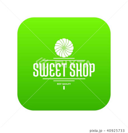 Dessert shop icon green vector 40925733