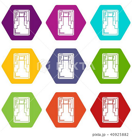 Switch icons set 9 vector 40925882