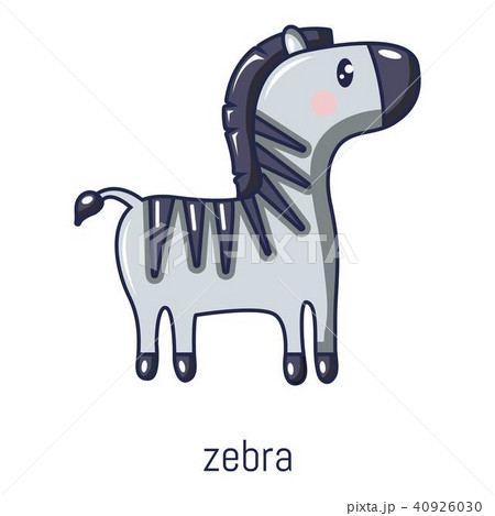 Zebra icon, cartoon style 40926030
