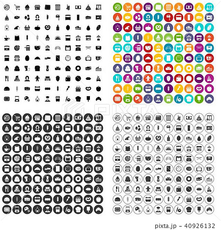 100 bakery icons set vector variant 100 bakery icons set vector variant 40926132