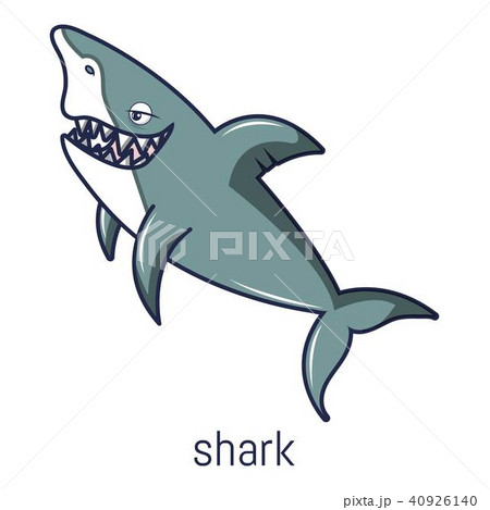 Shark Icon Cartoon Styleのイラスト素材