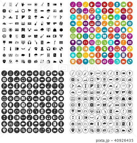 100 music festival icons set vector variant 40926435