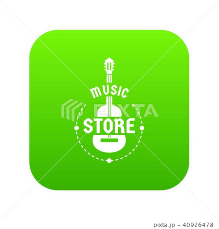 Music store icon green vector Music store icon green vector 40926478