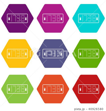 Football scoreboard modern icons set 9 vector 40926580