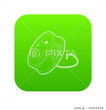 Dental floss icon green vector 40926698