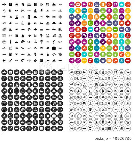 100 ocean icons set vector variant 100 ocean icons set vector variant 40926736