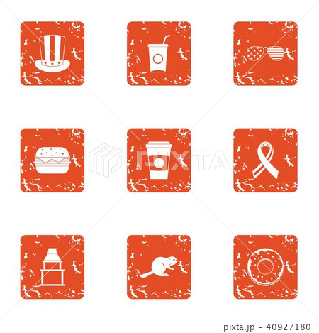 Sociable icons set, grunge style Sociable icons set, grunge style 40927180