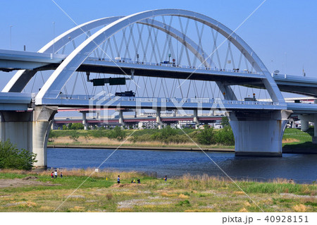荒川河川敷×五色桜大橋 40928151