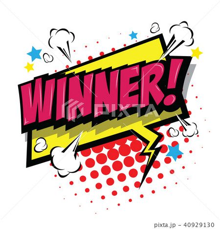 Winner! Comic Speech Bubble. 40929130