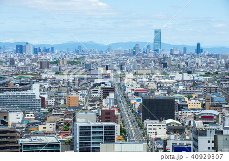 大阪堺市から大阪市内、北部を望む風景 40929307