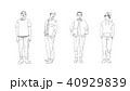 男性ファッションイラストカット 40929839