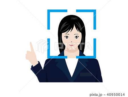 顔認証システムを受ける女性 40930014