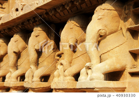 Reclining Stone Elephants 40930330