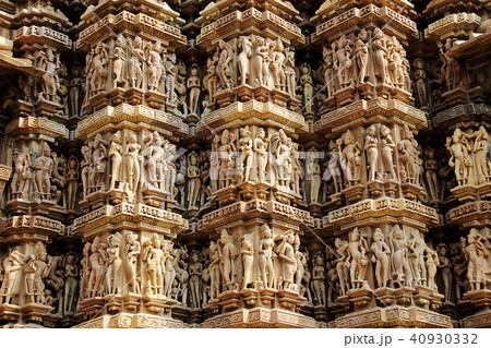 Wall Carvings at Khajuraho 40930332