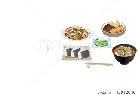 今日のご飯イカ大根と肉豆腐 40932046