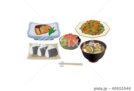 今日のご飯イカ明太とブリの照り焼き 40932049