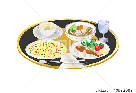 今日のご飯サーモンのムニエルとエビピラフ 今日のご飯サーモンのムニエルとエビピラフ 40932088