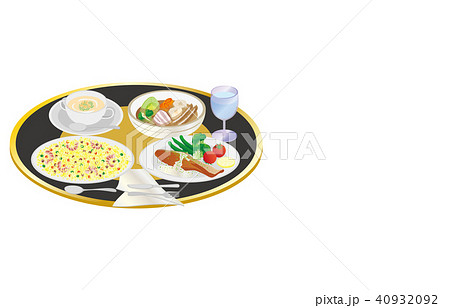 今日のご飯サーモンのムニエルとエビピラフ 40932092