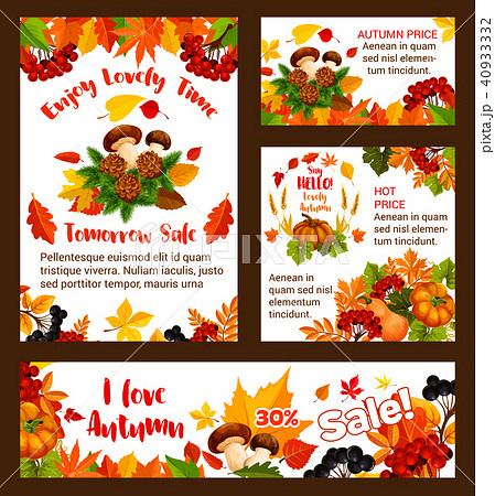 Autumn sale vector web banners and posters Autumn sale vector web banners and posters 40933332