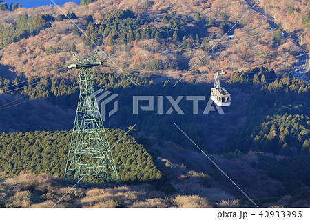 冬の箱根駒ヶ岳山頂から見た元箱根、箱根駒ヶ岳ロープウェー 40933996