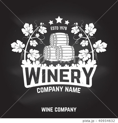 Winery badge, sign or label. Vector illustration. 40934632
