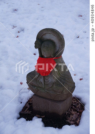 雪中地蔵尊 40934846