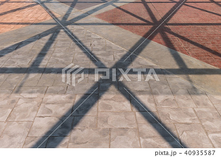 Abstract shadow on pavement floor Abstract shadow on pavement floor 40935587