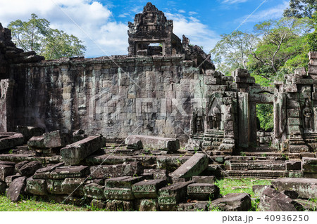 ruins old Preah Khan temple, Angkor 40936250
