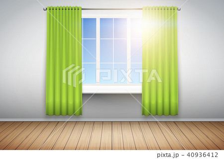 Example of empty room with window. Example of empty room with window. 40936412