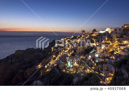 サントリーニ島 夜景 サントリーニ島 夜景 40937068