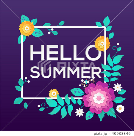 Hello summer - modern vector colorful illustration 40938346