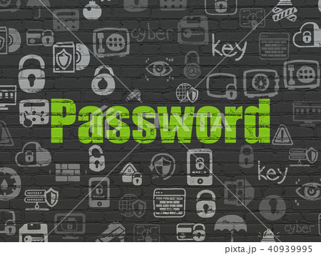 Security concept: Password on wall background 40939995