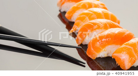 sushi with salmon 40941955