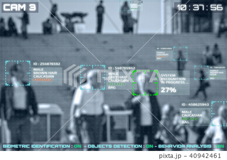 Simulation of a screen of cctv cameras 40942461