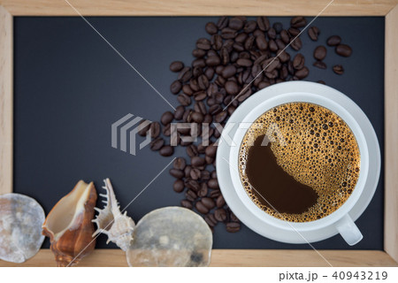 Black coffee in white cup Black coffee in white cup 40943219