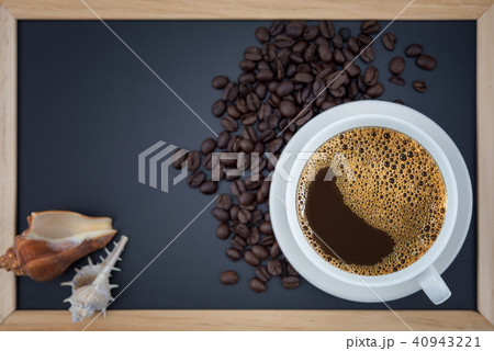 Black coffee in white cup 40943221