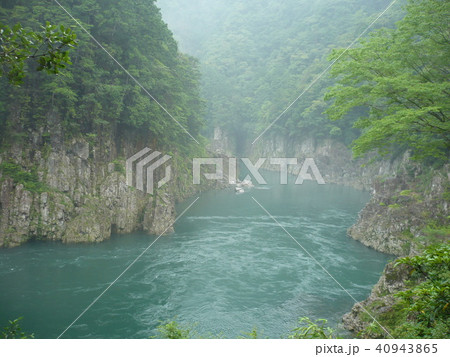 北山川　霧の瀞峡　横 40943865