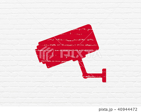 Privacy concept: Cctv Camera on wall background 40944472