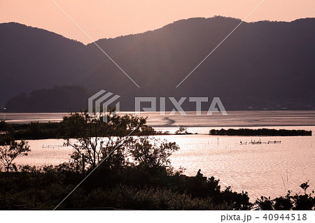 三方湖の夕暮れ 三方湖の夕暮れ 40944518