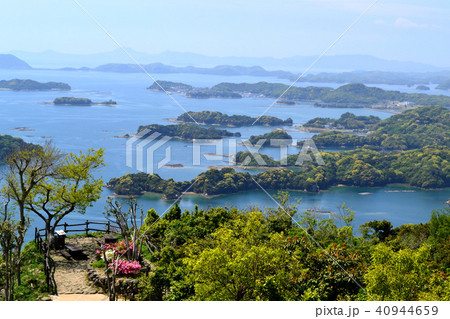 石岳展望台からの九十九島の景観 40944659