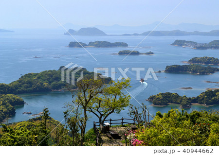 石岳展望台からの九十九島の景観 40944662