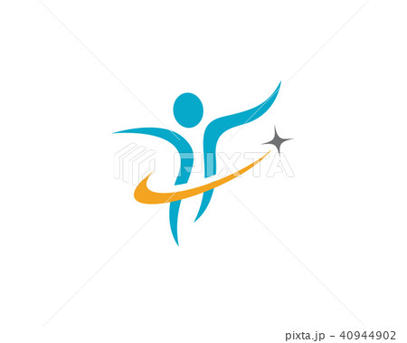 Human character logo sign Human character logo sign 40944902