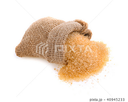 Brown sugar isolated on white background 40945233