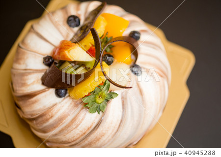 Fruit and cream chocolate cake Fruit and cream chocolate cake 40945288