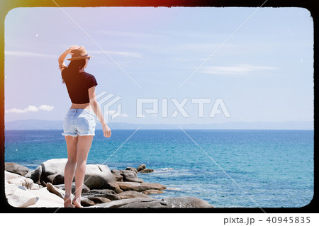 young woman in Greece young woman in Greece 40945835